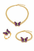 Khai Violet Amethyst Butterfly Set