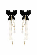 Khai Noir Ribbon Cascade Earrings