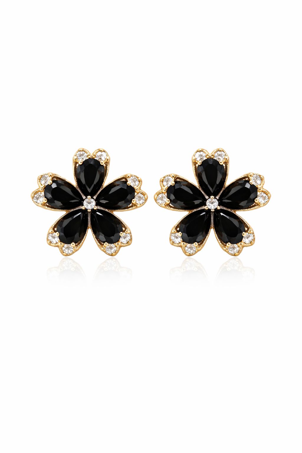 Khai Noir Clover Earrings