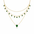 Khai Emerald Drop Layered Necklace